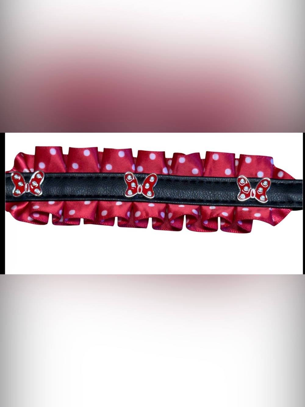 NWOT Disney Dog Collar - Minnie Mouse Ruffles SZ S - Picture 4 of 8